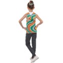 Swirl Twirl Rainbow Retro Kids  Sleeveless Hoodie View2