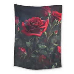 Rose Flower Plant Red Medium Tapestry