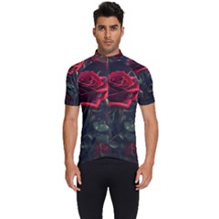 Rose Flower Plant Red Men s Short Sleeve Cycling Jersey by Ravend