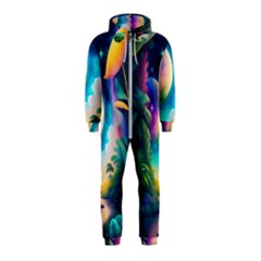 Jungle Moon Light Plants Space Hooded Jumpsuit (kids) by Ravend