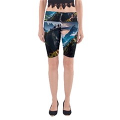 Nature Mountain Valley Yoga Cropped Leggings by Ravend