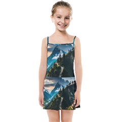 Nature Mountain Valley Kids  Summer Sun Dress by Ravend