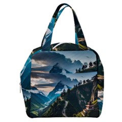 Nature Mountain Valley Boxy Hand Bag by Ravend