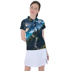 Nature Mountain Valley Women s Polo Tee