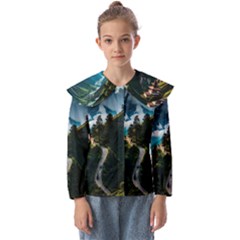 Nature Mountain Valley Kids  Peter Pan Collar Blouse by Ravend