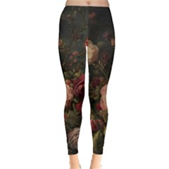 Flower Nature Background Bloom Everyday Leggings  by Ravend