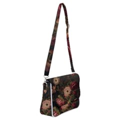 Flower Nature Background Bloom Shoulder Bag With Back Zipper by Ravend