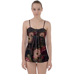 Flower Nature Background Bloom Babydoll Tankini Set by Ravend