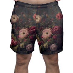 Flower Nature Background Bloom Men s Shorts by Ravend