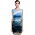 Futuristic City Fantasy Scifi Sleeveless Velvet Midi Dress View1