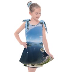 Futuristic City Fantasy Scifi Kids  Tie Up Tunic Dress by Ravend