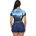 Futuristic City Fantasy Scifi Side Button Cropped Tee View4