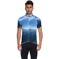 Futuristic City Fantasy Scifi Men s Short Sleeve Cycling Jersey by Ravend