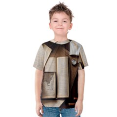 Desk Book Inkwell Pen Kids  Cotton Tee