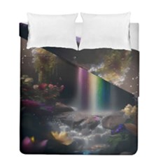 Waterfall Rainbow Duvet Cover Double Side (full/ Double Size) by Ravend