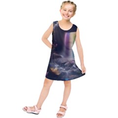 Waterfall Rainbow Kids  Tunic Dress by Ravend