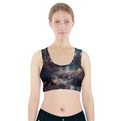 Waterfall Rainbow Sports Bra With Pocket by Ravend