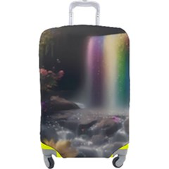 Waterfall Rainbow Luggage Cover (large) by Ravend