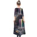 Waterfall Rainbow Kids  Quarter Sleeve Maxi Dress View2