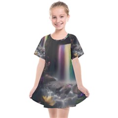 Waterfall Rainbow Kids  Smock Dress by Ravend