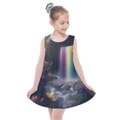 Waterfall Rainbow Kids  Summer Dress by Ravend