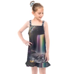 Waterfall Rainbow Kids  Overall Dress by Ravend