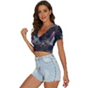 Waterfall Rainbow V-Neck Crop Top View2