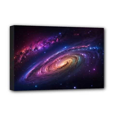 Universe Space Star Rainbow Deluxe Canvas 18  X 12  (stretched) by Ravend