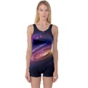 Universe Space Star Rainbow One Piece Boyleg Swimsuit View1