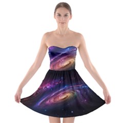 Universe Space Star Rainbow Strapless Bra Top Dress by Ravend