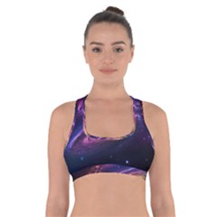 Universe Space Star Rainbow Cross Back Sports Bra by Ravend