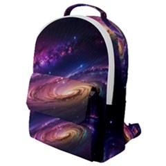 Universe Space Star Rainbow Flap Pocket Backpack (small) by Ravend