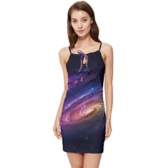 Universe Space Star Rainbow Summer Tie Front Dress by Ravend