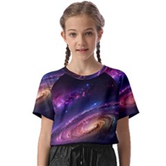 Universe Space Star Rainbow Kids  Basic Tee by Ravend