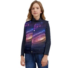 Universe Space Star Rainbow Kid s Button Up Puffer Vest	 by Ravend