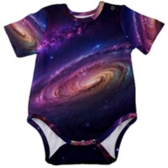 Universe Space Star Rainbow Baby Short Sleeve Bodysuit