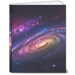 Universe Space Star Rainbow 8  X 10  Softcover Notebook by Ravend