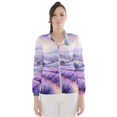 Lavender Flower Tree Women s Windbreaker