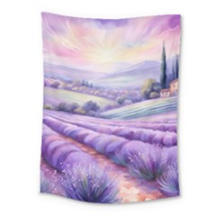 Lavender Flower Tree Medium Tapestry by Ravend