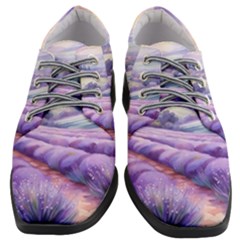 Lavender Flower Tree Women Heeled Oxford Shoes by Ravend