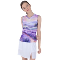 Lavender Flower Tree Women s Sleeveless Sports Top by Ravend