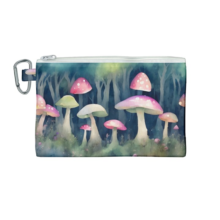 Mushroom Fungus Canvas Cosmetic Bag (Medium)