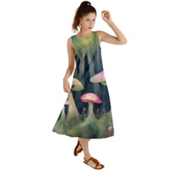 Mushroom Fungus Summer Maxi Dress by Ravend