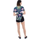 Mushroom Fungus Asymmetrical Short Sleeve Sports Tee View4