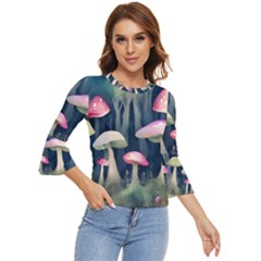 Mushroom Fungus Bell Sleeve Top