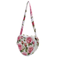 Flower Rose Pink Heart Shoulder Bag by Ravend