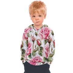 Flower Rose Pink Kids  Overhead Hoodie