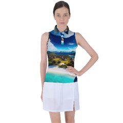 Beach Island Nature Women s Sleeveless Polo Tee by Ravend