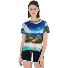 Beach Island Nature Open Back Sport Tee by Ravend