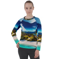 Beach Island Nature Women s Long Sleeve Raglan Tee